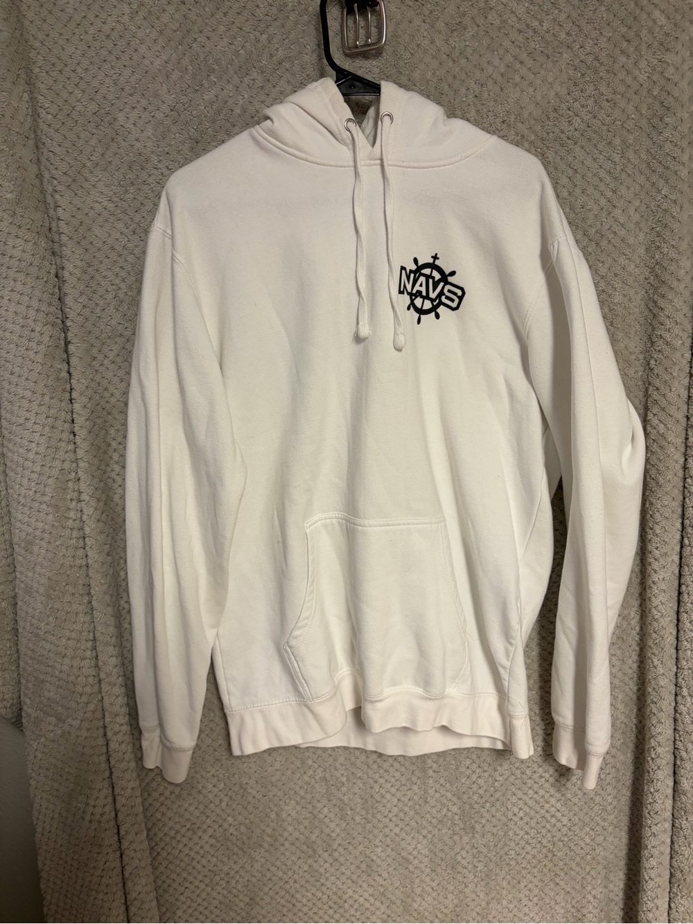 White Logo Pullover Hoodie - unisex